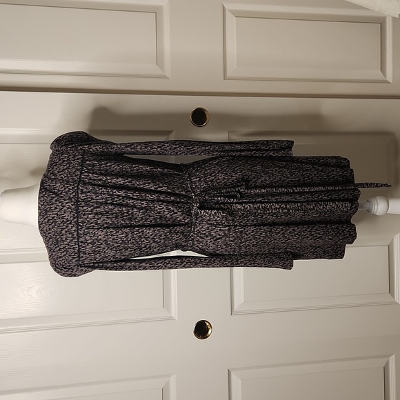 NWOT French Connection Women Brown/Black Ikat Pattern V-Neck Jersey Dress Size 4 - Picture 7 of 13